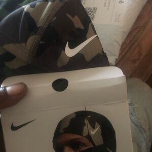 Nike Green and Brown Camouflage Pooh shiesty face mask